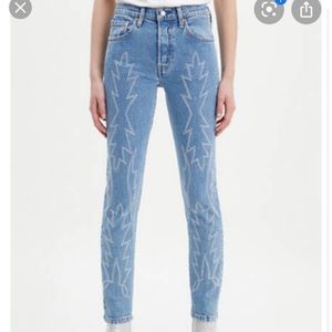 Levi’s 501 skinny jeans embroidered